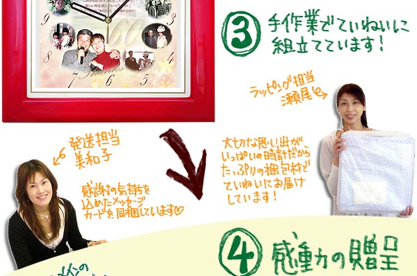 『しあわせの時計』ができるまで(還暦のプレゼントに父母へ・還暦に人気の贈り物)